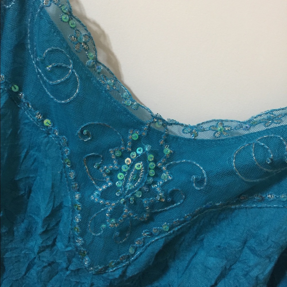 Xhileration Tank with Lace and Sequin